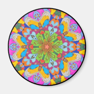 Imã Magneto da Flor Tribal Fractal Mandala