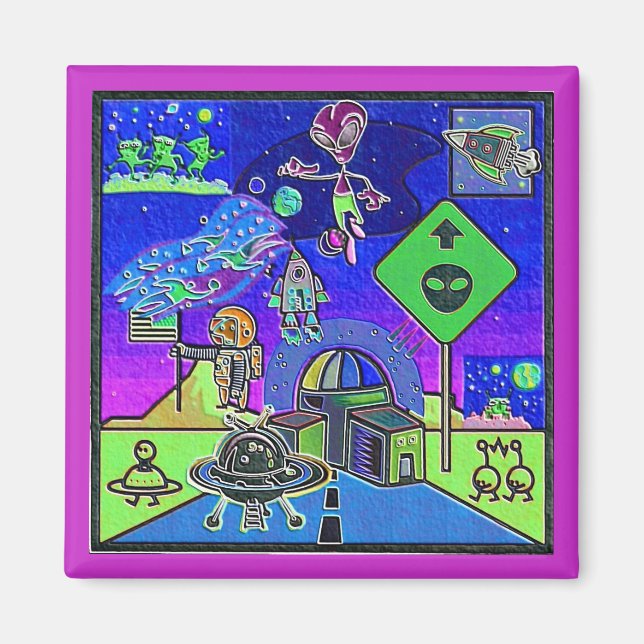 Imã Magneto de Arte ESPACIAL (Frente)