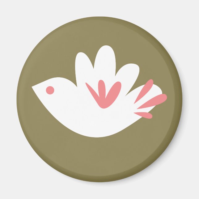 Imã Magneto de aves brancas (Frente)