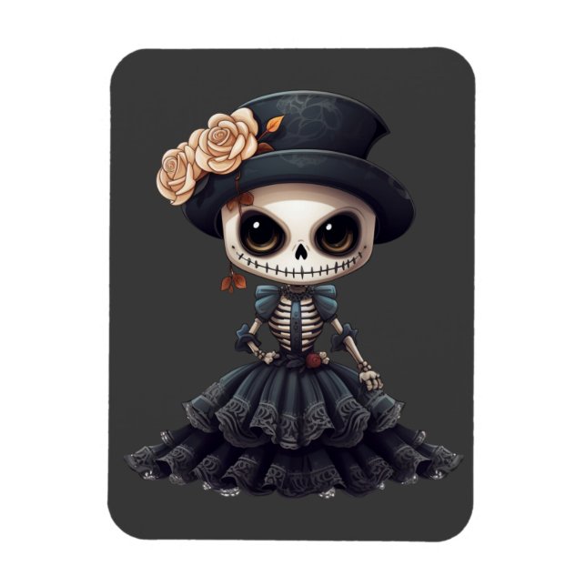 Ímã Magneto de Esqueleto Steampunk (Vertical)