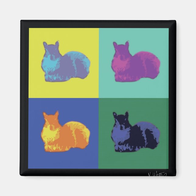 Imã Magneto de Esquilo de Arte pop (Frente)