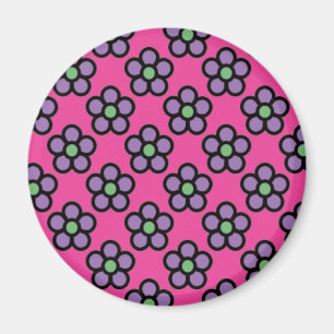 Imã Magneto de Flor Rosa
