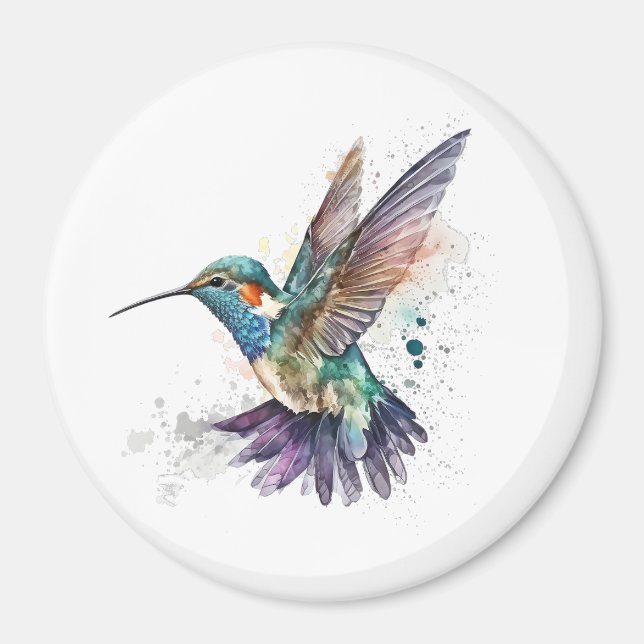 Imã Magneto de Hummingbird Aquarela (Frente)