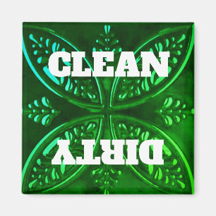 Imã Magneto de lava-louças verde decorativa