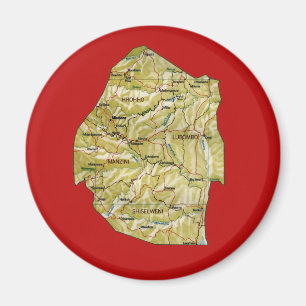 Imã Magneto de Mapa Eswatini