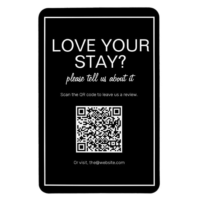 Ímã Magneto de revisão do código QR digital preto mode (Vertical)