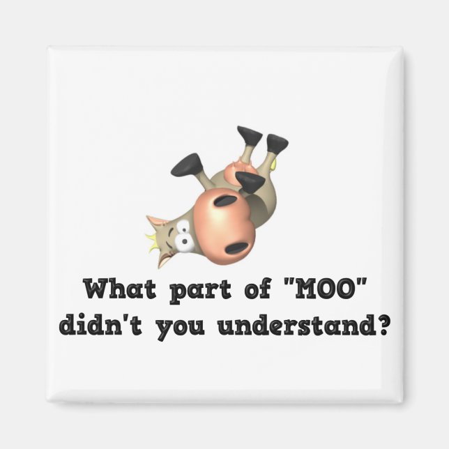 Imã Magneto de vaca engraçado (Frente)