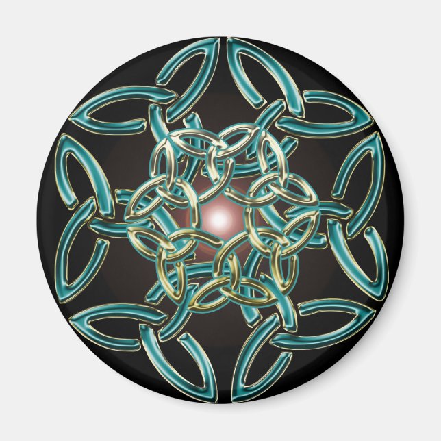 Imã Magneto do nó do círculo Triquetra (Frente)