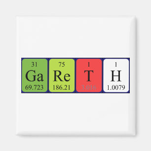 Imã Magneto do nome da mesa periódica de Gareth