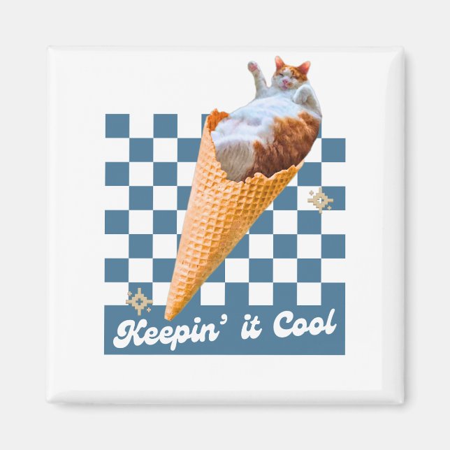 Imã Magneto Gato Engraçado (Frente)