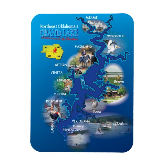 Ímã Magneto Grand Lake Oklahoma (Vertical)