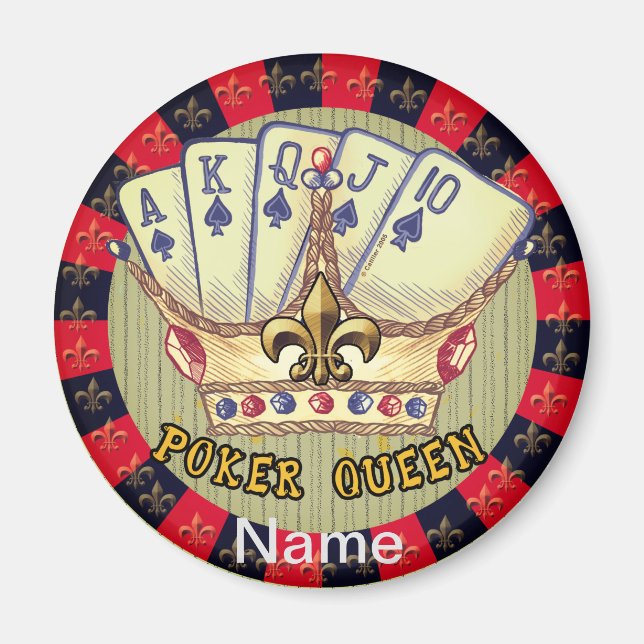 Imã Magneto Poker Queen (Frente)
