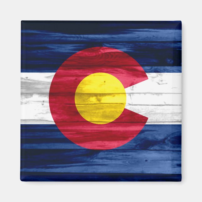 Imã Magneto quadrado da bandeira do Colorado (Frente)
