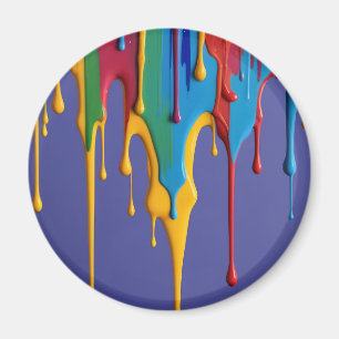 Imã Magneto Trabalho de arte Abstrato AI multicolor