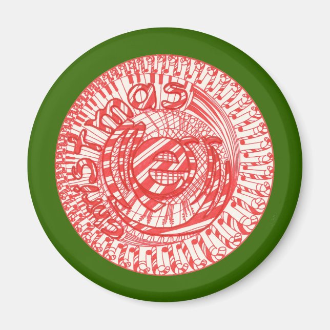 Imã Magnetos de balas de Natal felizes (Frente)