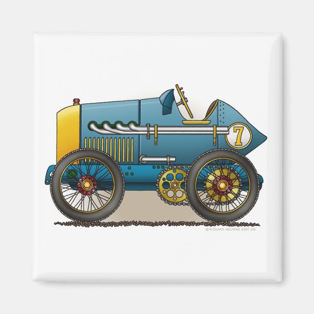 Imã Magnetos de Carros de Corrida Azul (Frente)