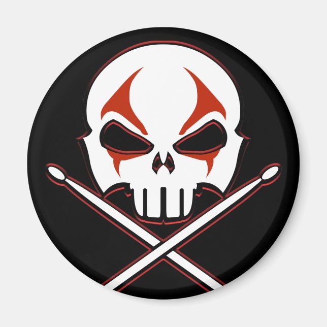 Imã Magnetos de Drummer de Rock & Roll Metal Pesado (Frente)