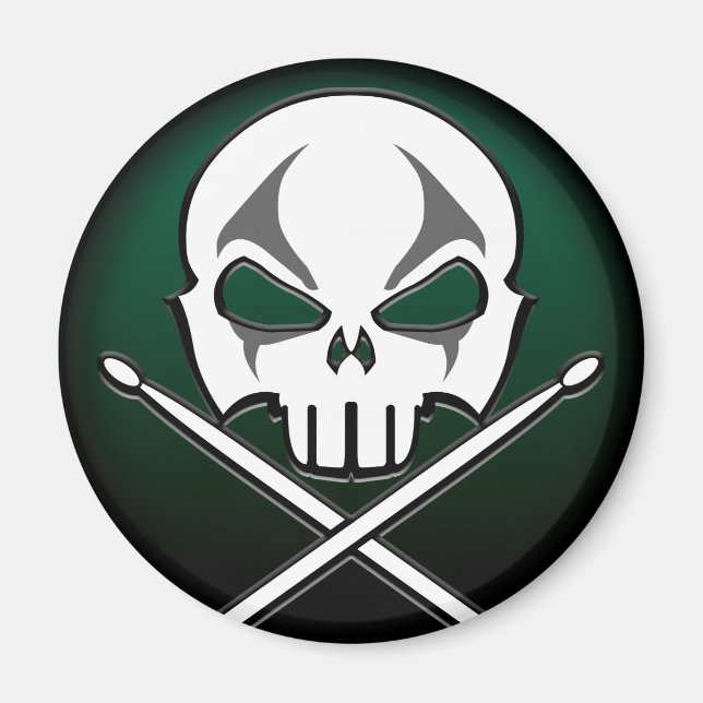 Imã Magnetos de Drummer de Rock & Roll Metal Pesado (Frente)