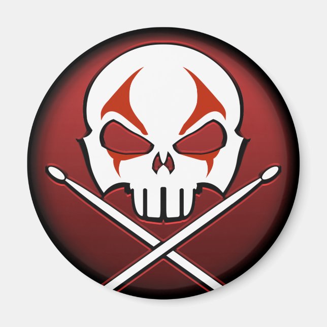 Imã Magnetos de Drummer de Rock & Roll Metal Pesado (Frente)