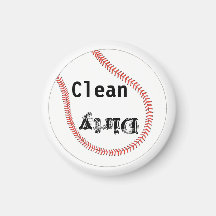 Magnetos de lavadora de baseball suja e limpa