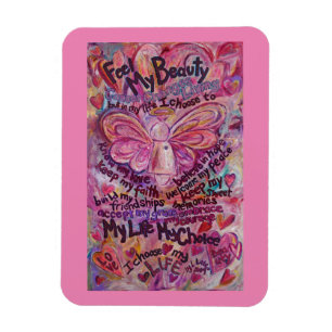 Ímã Magnetos de Poem do Cancer Anjo Rosa