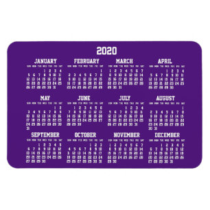 Ímã Magnetos Flexíveis Grandes do Calendário Roxo 20