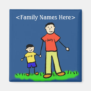 Imã Magnetos Personalizados de Personalidade e Filho
