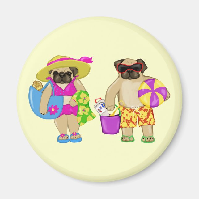 Imã Magnetos personalizáveis para praias (Frente)