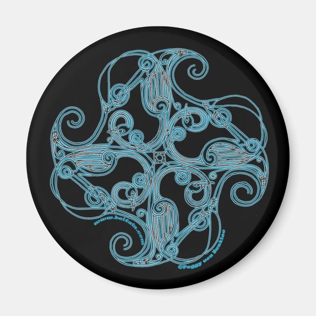 Imã Magnets Celtic Magnets Zoomorfo Crane Design nº 1 (Frente)