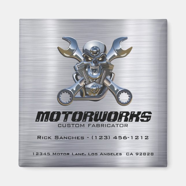 Imã Magnets comerciais personalizadas (crânio e chave  (Frente)