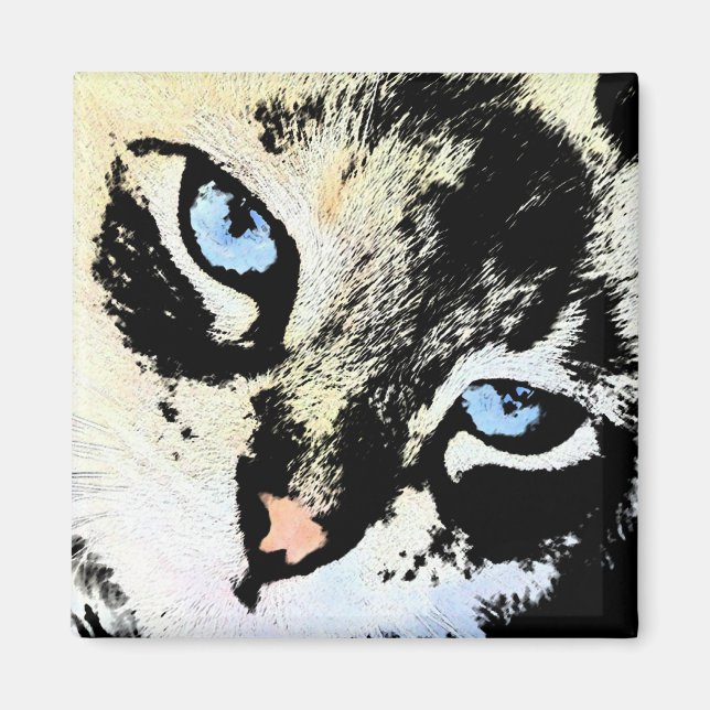 Imã Magnets de Gato de Tinta (Frente)