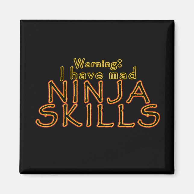 Imã Magnets de Piada Ninja engraçado (Frente)