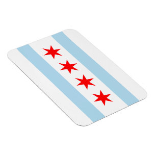 Ímã Magnets Flex Premium de Bandeira de Chicago