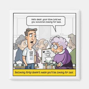 Imã Magnets Frigorífico aniversário de 40 anos Punny