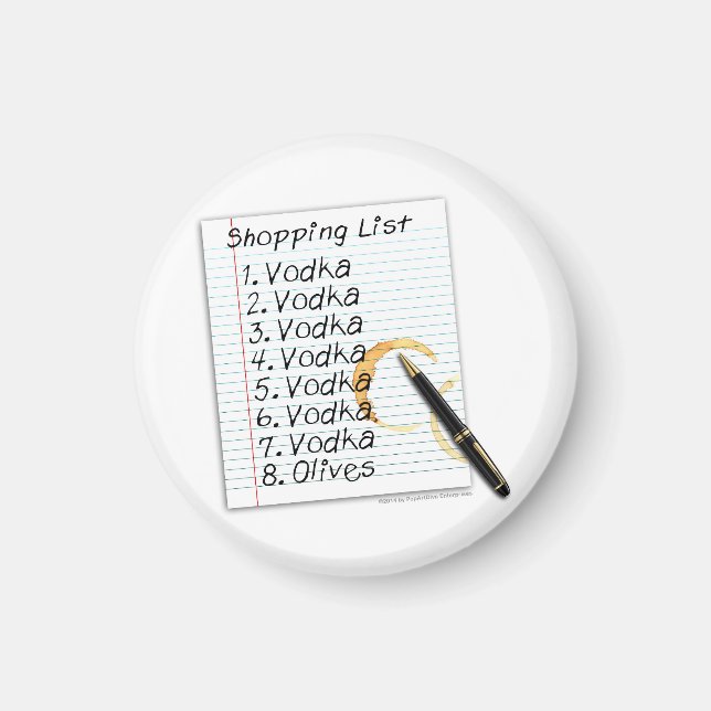 IMÃ MAGNETS - LISTA COMPRADA VODKA (Frente)