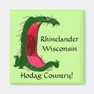 Imã Magnets souvenir Rhinelander Hodags Hodags WI wisc