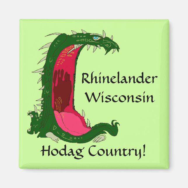 Imã Magnets souvenir Rhinelander Hodags Hodags WI wisc (Frente)