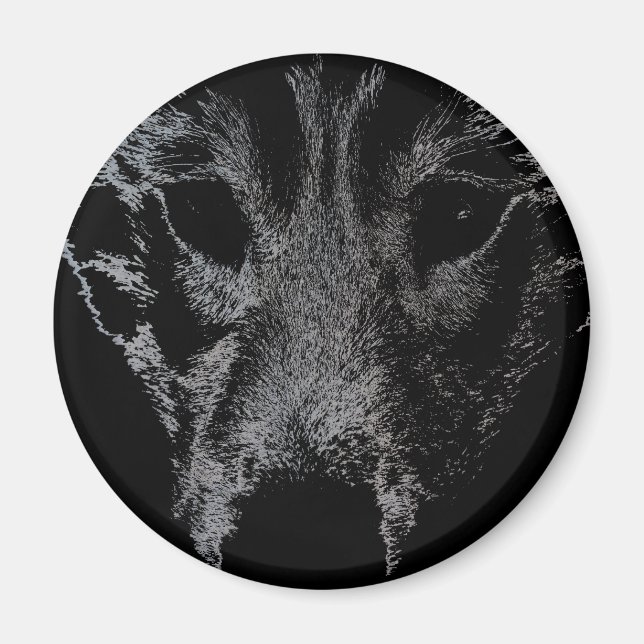 Imã MagnetSled Dog Wolf Magnet / Gift rouco Fridge (Frente)