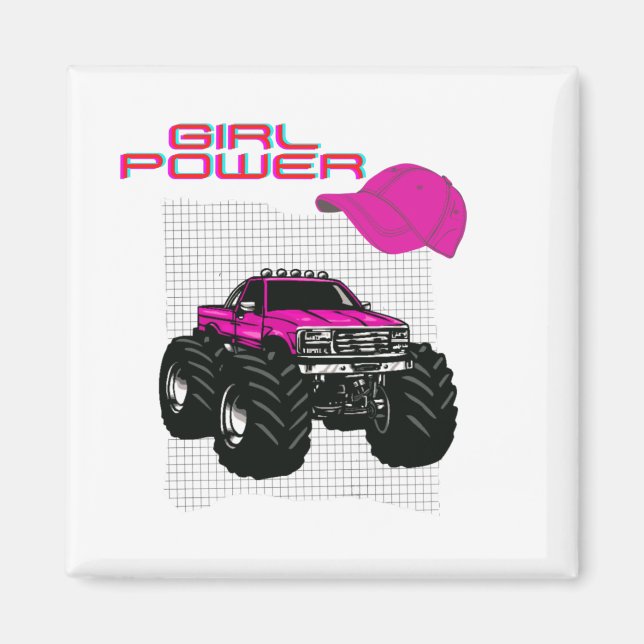 Imã Magnitude de Pata de Monstro Rosa de Potência (Frente)