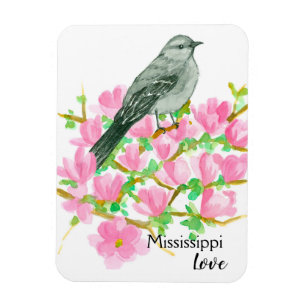 Ímã Magnolia Mississippi Love Mockingbird