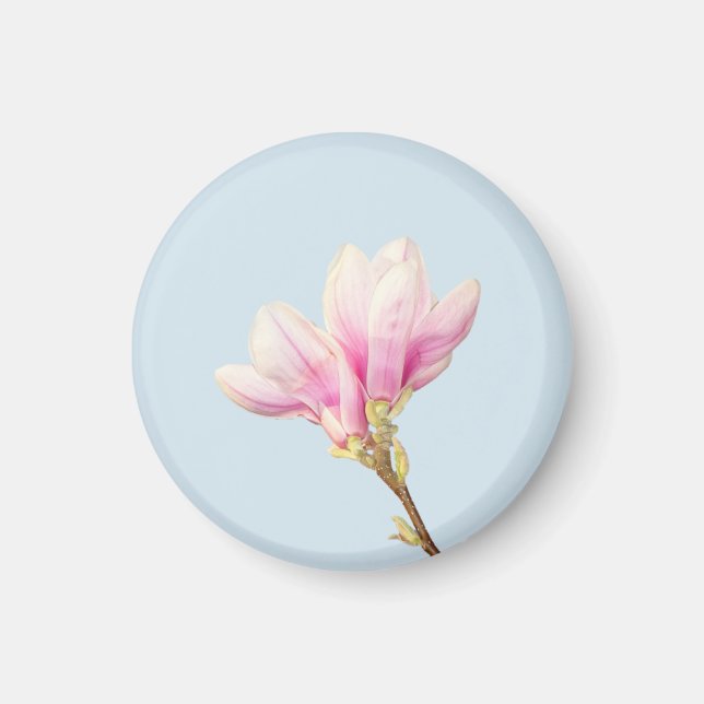 Imã Magnolia Rosa Magnética (Frente)