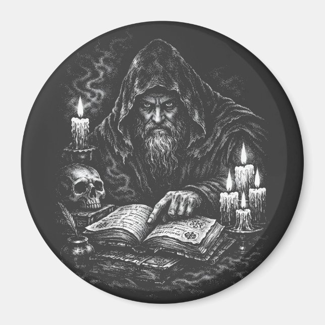 Imã Mago Estudando o Grimório — por BurnsInHell (Frente)