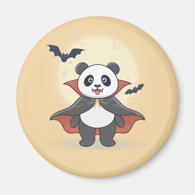 Imã Mago Panda Caprichoso com Chapéu Mágico (Frente)