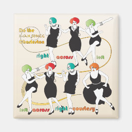 Imã Mah Jongg Charleston Dancers Magnet