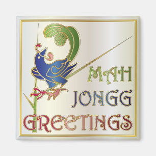 Imã Mah Jongg Christmas One Bam