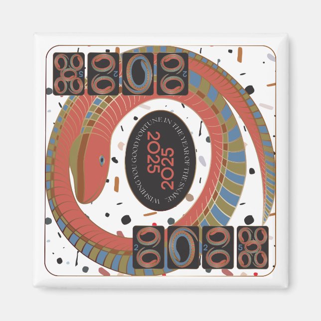 Imã Mah Jongg Cobra 2025 Magnet (Frente)