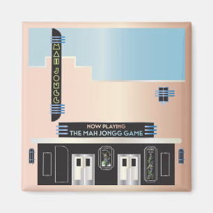 Imã Mah Jongg Deco Theater Magnet