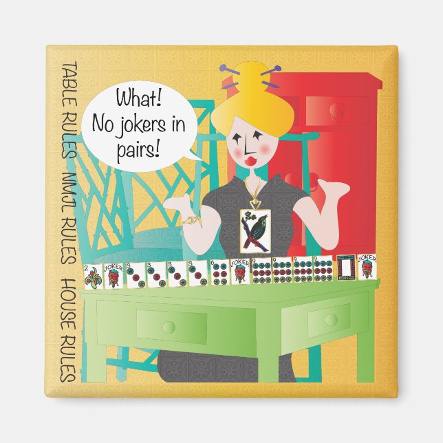 Imã Mah Jongg Diz Sem Jokers (Frente)