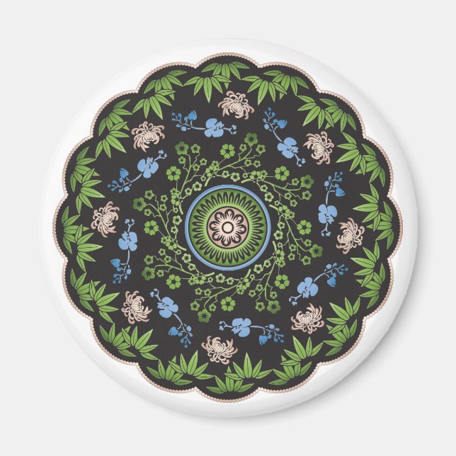 Imã Mah Jongg Flores/Um Ponto (Frente)