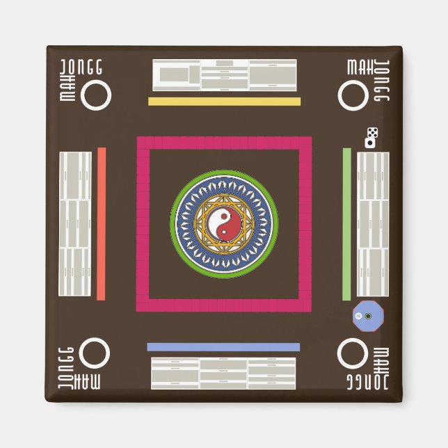 Imã Mah Jongg Game Magnet (Frente)